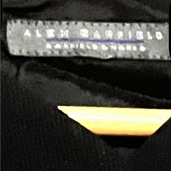 Vintage Alex Garfield Black Sleeveless Button-Up Suit Vest size S 90s - Picture 4 of 4